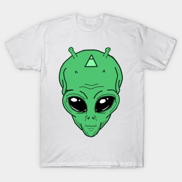 alien pyramid green alien extraterrestrial T-Shirt by FromBerlinGift